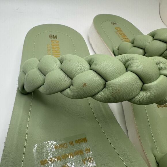 CUSHIONAIRE Women's braided slide sandal +Memory Foam 6 MINT - Picture 8 of 8